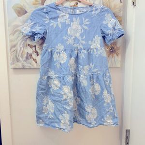 Old navy chambray floral size 8 girls dress
